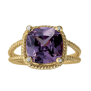 Princess Cut Color Ring