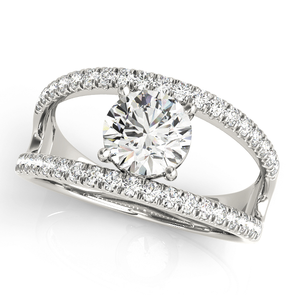 Multirow Split Prong Engagement Rings