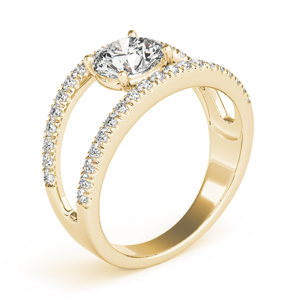 The Juno Multi-Row Engagement Ring, upright view