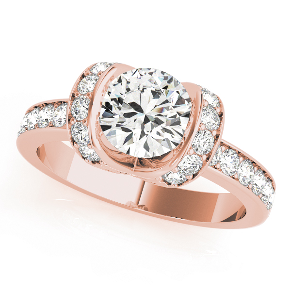 The Mirabel Single-Row Engagement Ring, front view