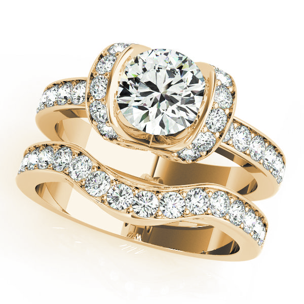 The Mirabel Single-Row Engagement Ring, set view