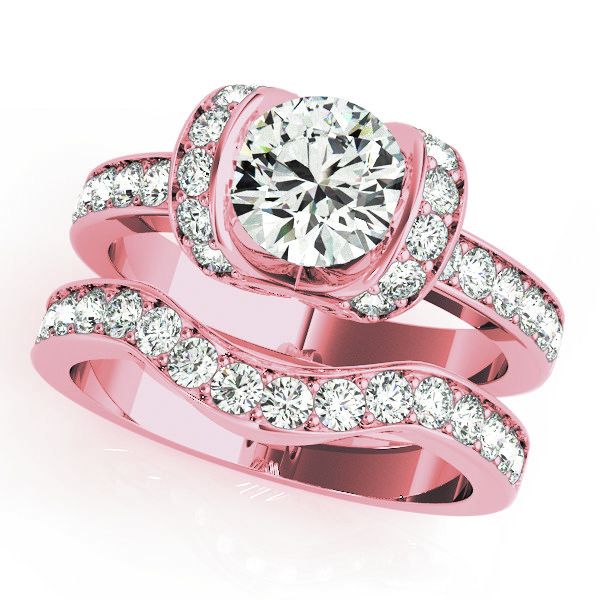 The Mirabel Single-Row Engagement Ring, set view