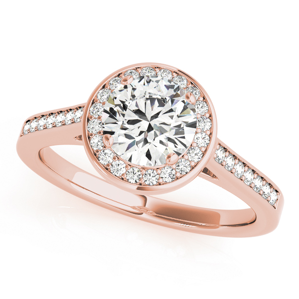 The Rachel Halo Engagement Ring, front view