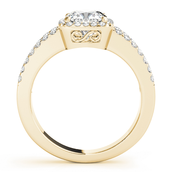The Quinn Halo Engagement Ring, side view