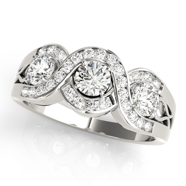 Infinity Twisted Channel Set Engagement Rings