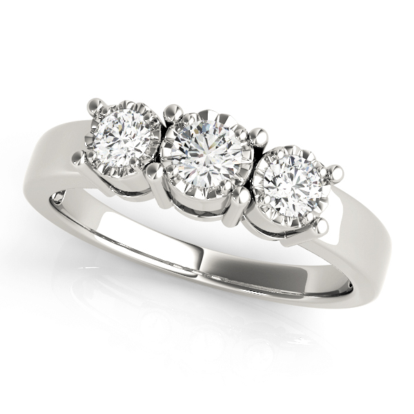 3-Stone Prong Set Engagement Ring