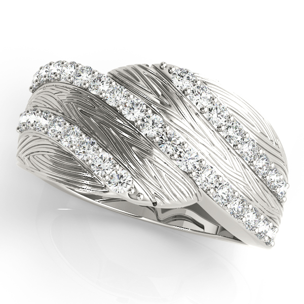Multirow Prong Set Filigree Fashion Rings