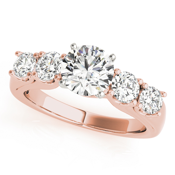 5-Stone Single Row Prong Set Engagement Ring