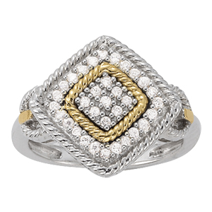 Braided Cluster Fashion Ring