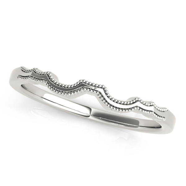 Milgrain Curved Wedding Band