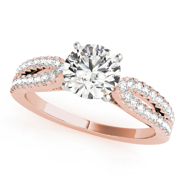 Split Band Cathedral Engagement Ring