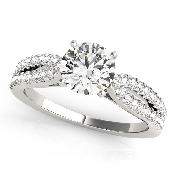Split Band Cathedral Engagement Ring