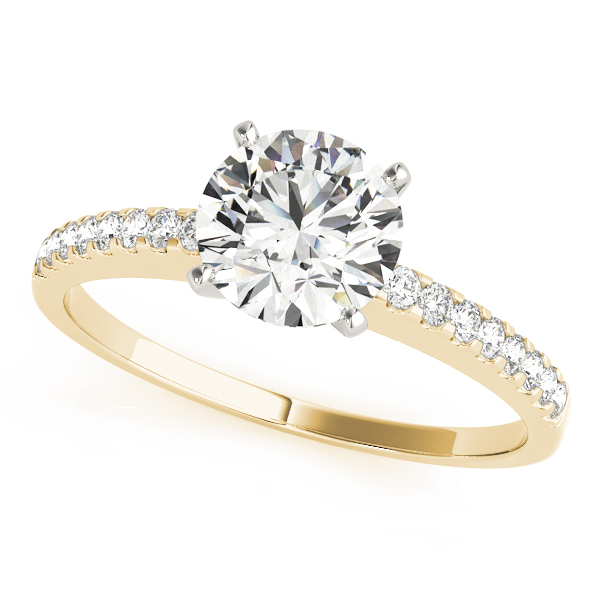 Single Row Prong Set Engagement Ring