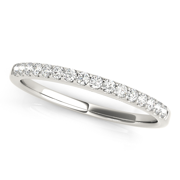 Straight Diamond Shared Prong Wedding Band