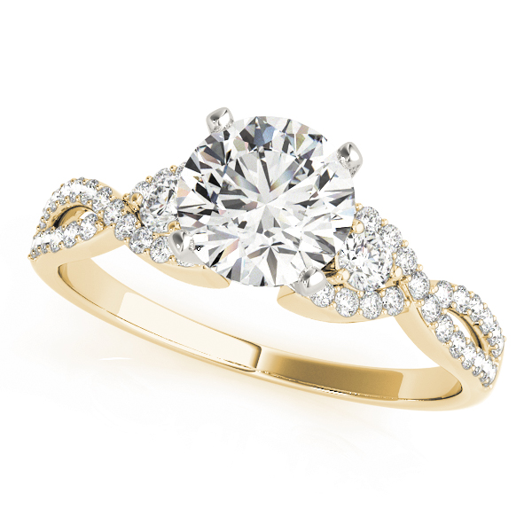 Bypass Multirow Twisted Engagement Ring