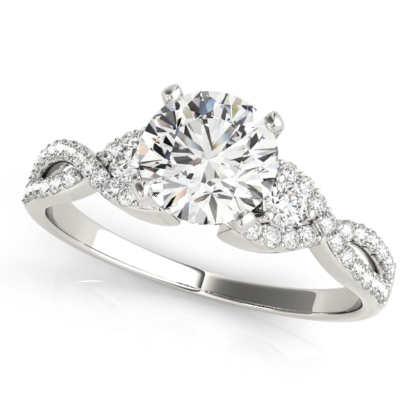 Bypass Multirow Twisted Engagement Ring
