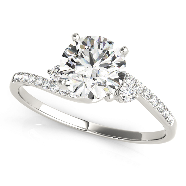 Bypass Single Row Engagement Ring