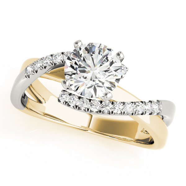Bypass Twisted Engagement Ring