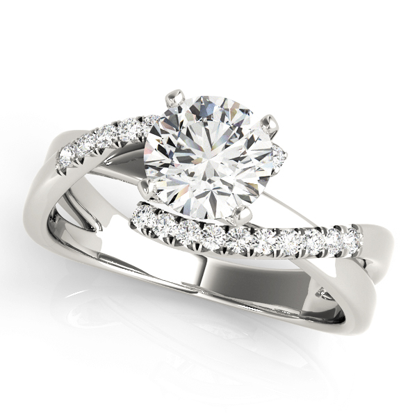 Bypass Twisted Engagement Ring