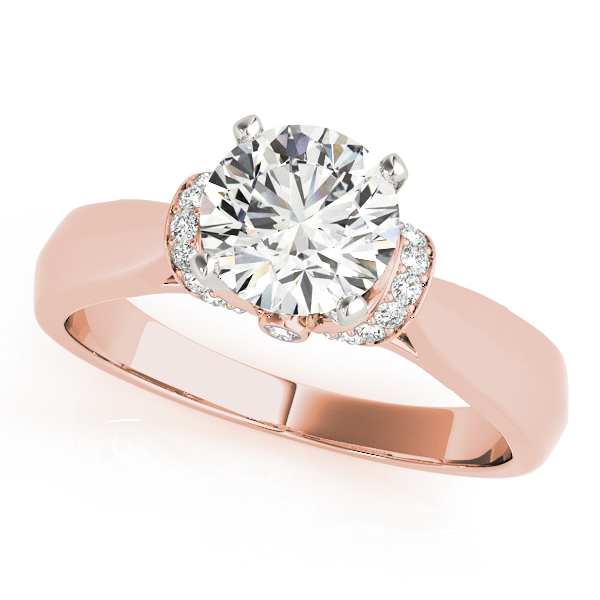 Accented Solitaire Engagement Ring