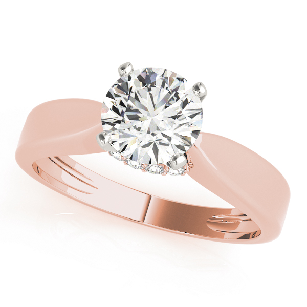 Solitaire Hidden Halo Engagement Ring