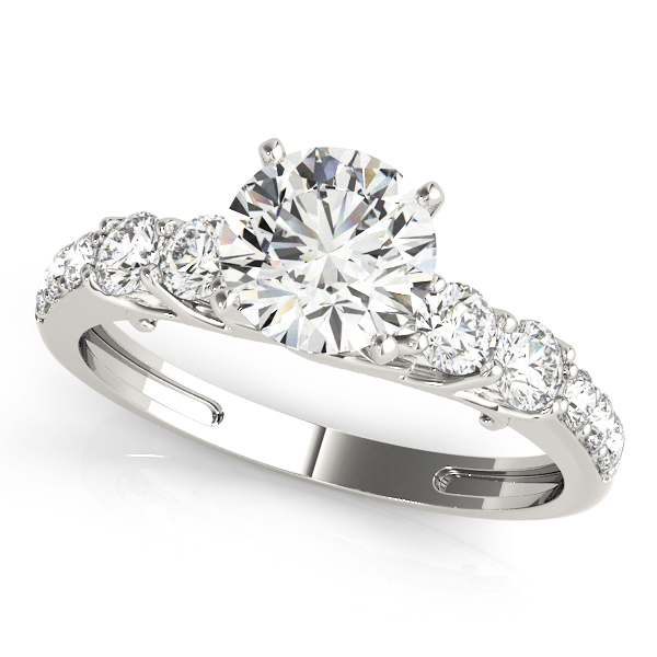 Single Row Prong Engagement Ring