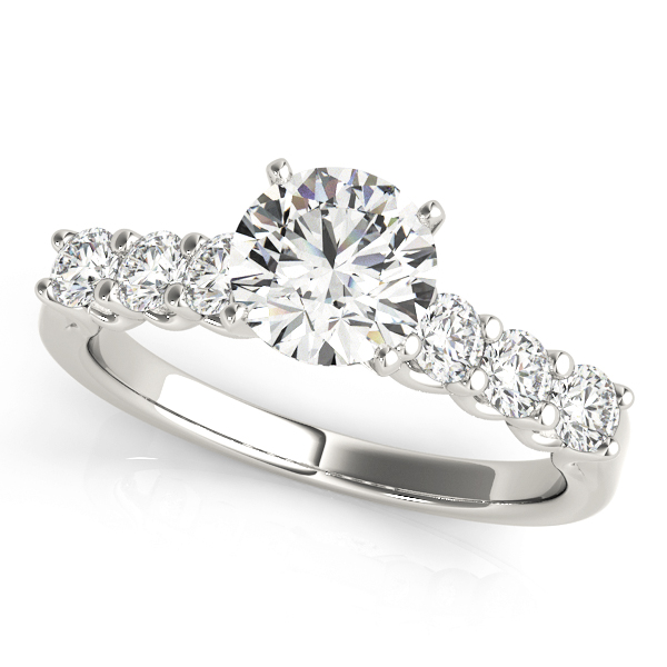 Single Row U-Prong Engagement Rings