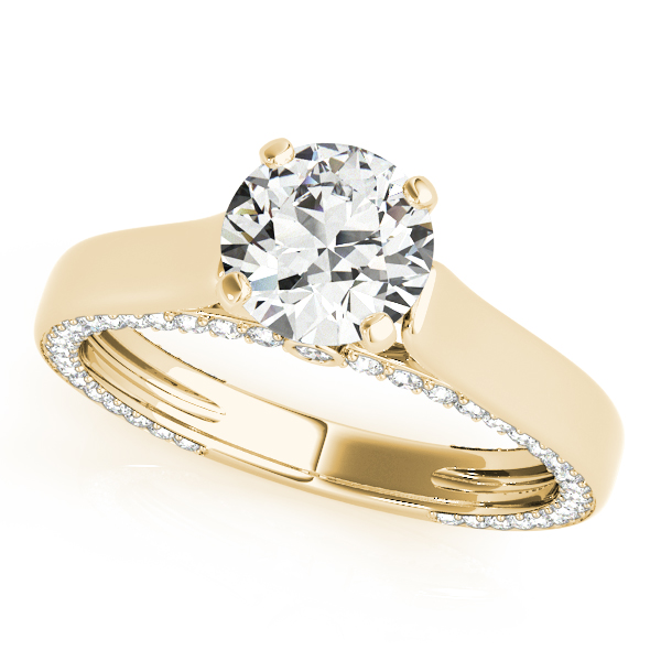 Accented Trellis Engagement Ring