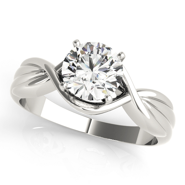 Solitaire Twisted Shank Engagement Rings