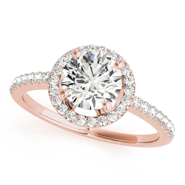 Accented Halo Engagement Ring