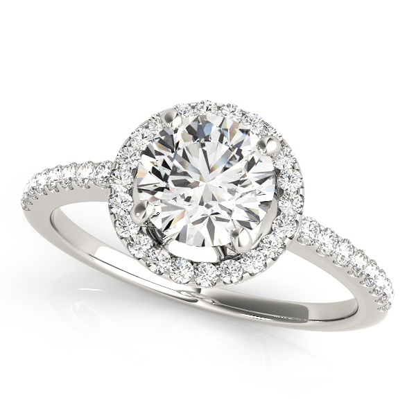 Accented Halo Engagement Ring