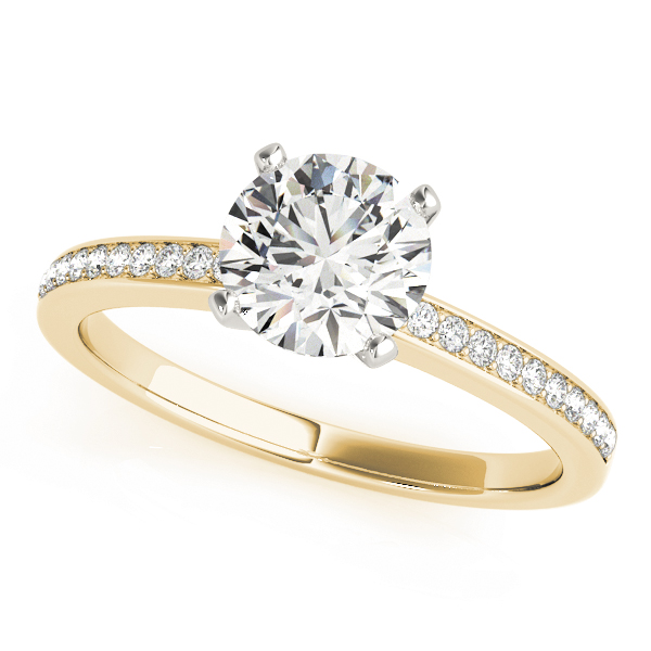 Single Row Channel Set Engagement Ring