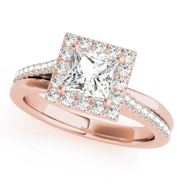 Split Prong Cushion Halo Engagement Rings