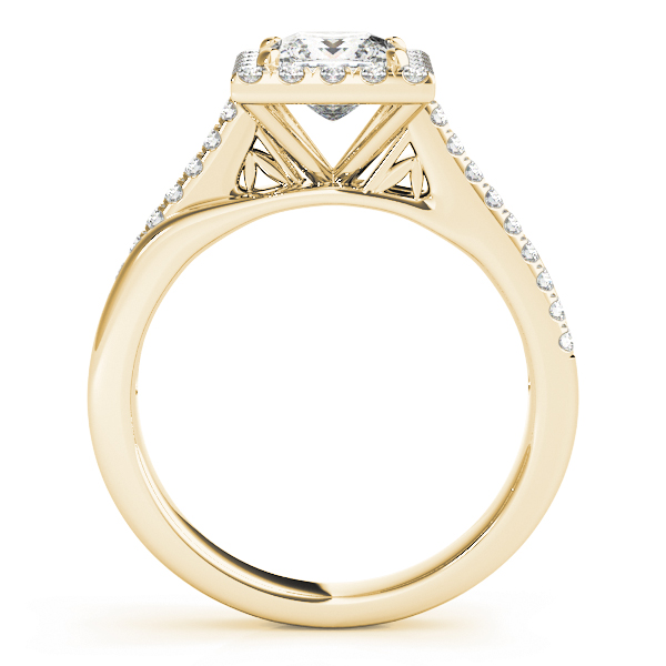 The Esther Halo Engagement Ring, side view