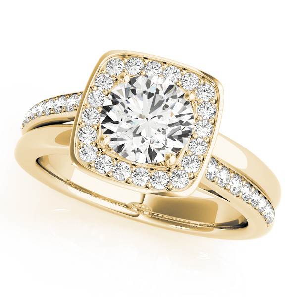 The Paloma Halo Engagement Ring, front view