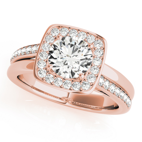 The Paloma Halo Engagement Ring, front view