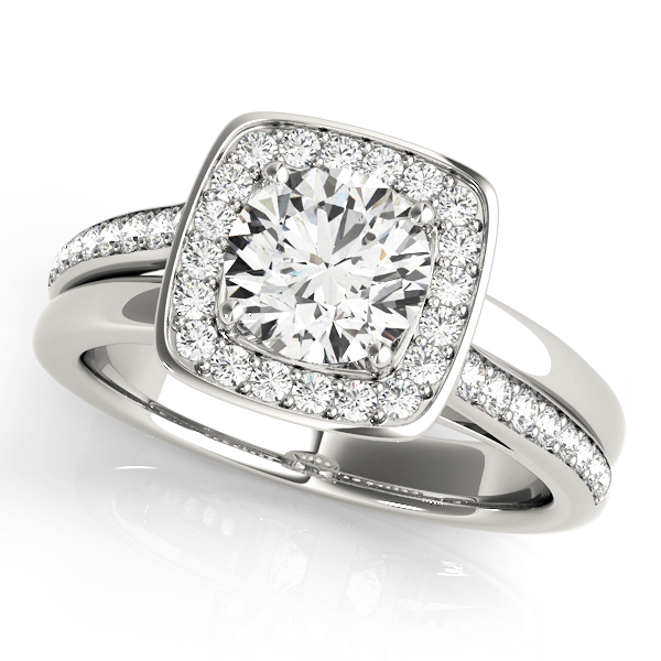 Split Band Halo Engagement Rings