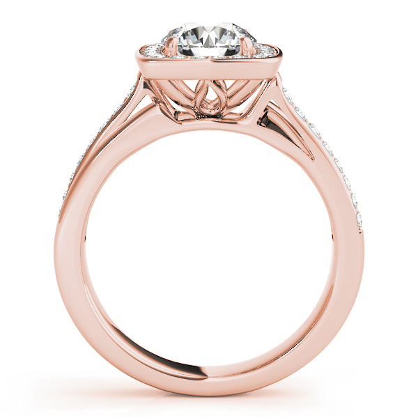 The Paloma Halo Engagement Ring, side view