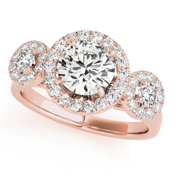 The Gabriella Halo Engagement Ring II, front view