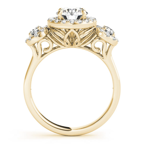 The Gabriella Halo Engagement Ring II, side view