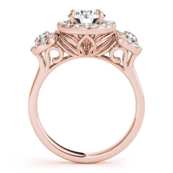 The Gabriella Halo Engagement Ring II, side view