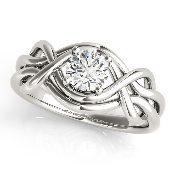 Solitaire Love Knot Engagement Rings