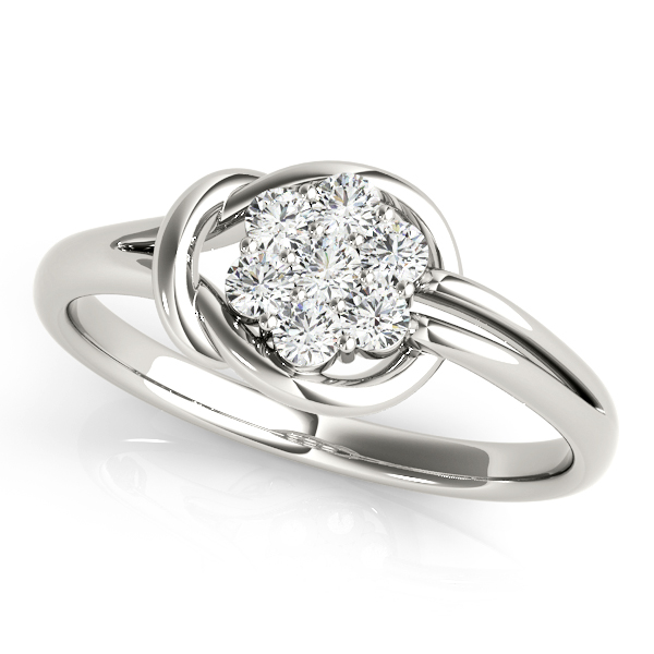 Cluster Love Knot Fashion Ring