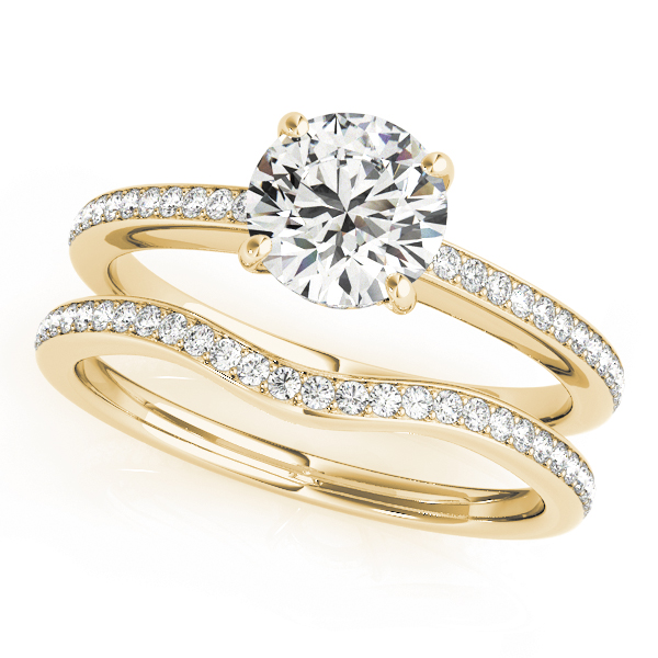 The Tabitha Hidden Halo Engagement Ring, set view