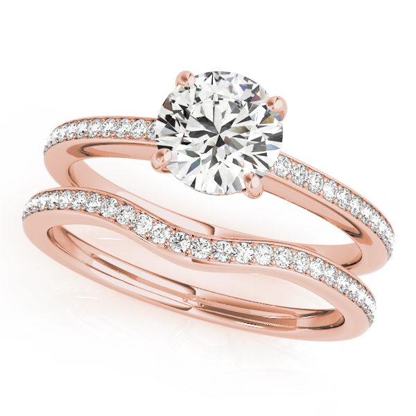The Tabitha Hidden Halo Engagement Ring, set view