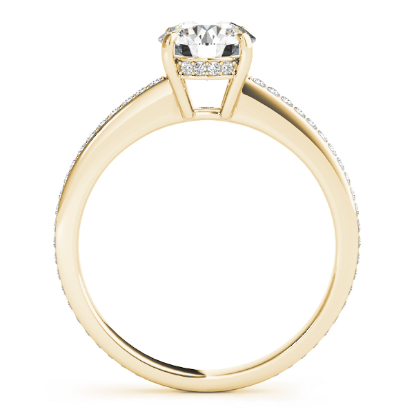 The Tabitha Hidden Halo Engagement Ring, side view