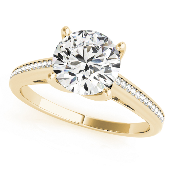 Channel Set Single Row Engagement Ring