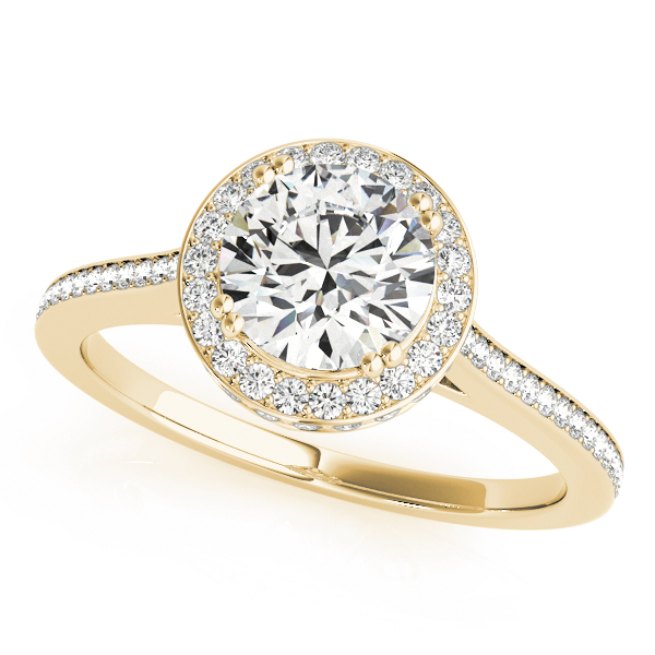 Single Row Bezel Set Engagement Ring