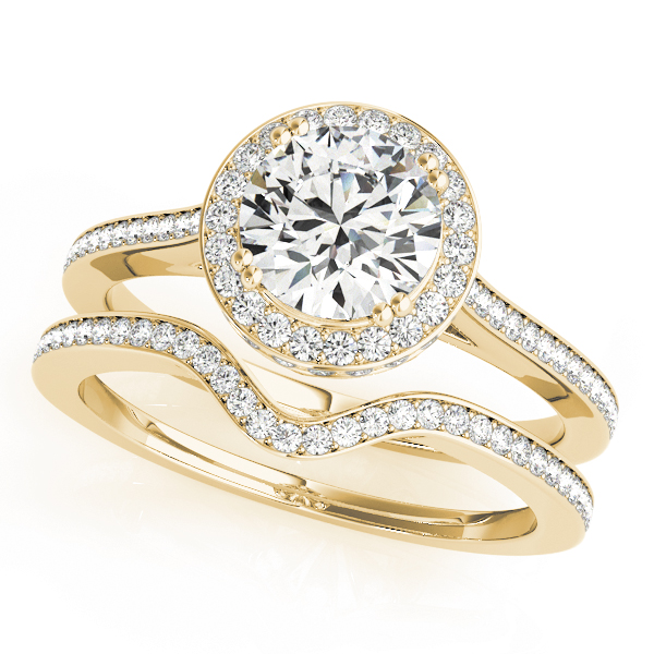 The India Halo Engagement Ring, set view