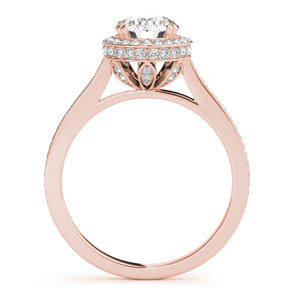 The India Halo Engagement Ring, side view